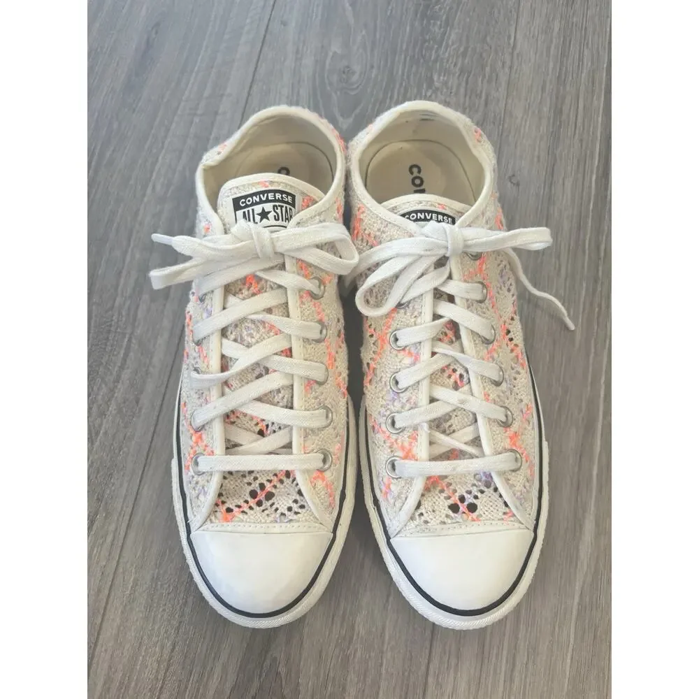 Converse Chuck Taylor Crochet Knit Platform Sneakers Women’s 9 Low Top Festival - Picture 4 of 10